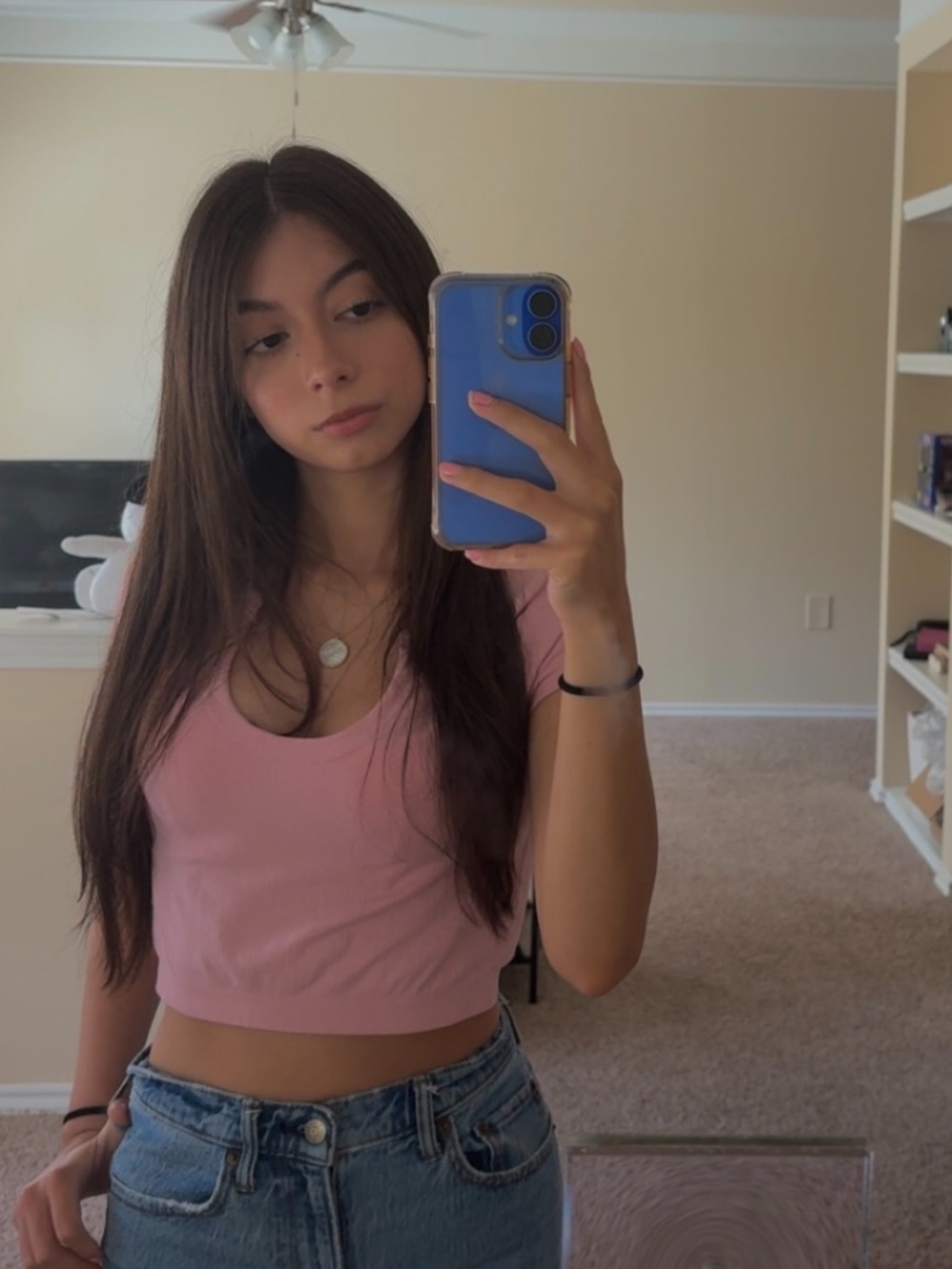 Pacsun Cropped Short Sleeve Top in Dusty Pink